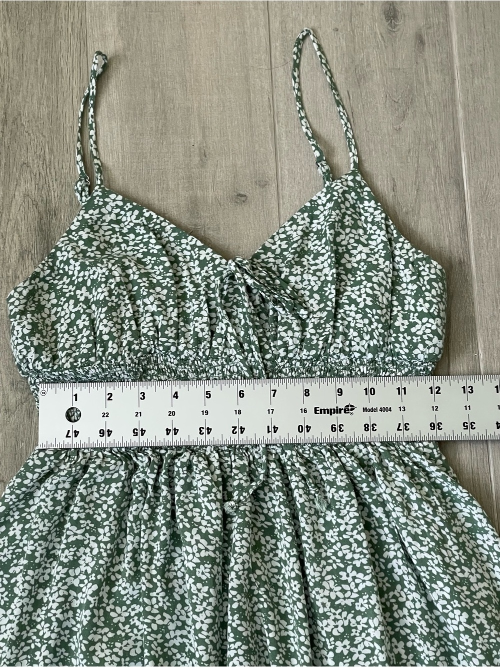 LA Hearts Green Floral Smocked Cami Mini Dress Size Small - Picture 4 of 9